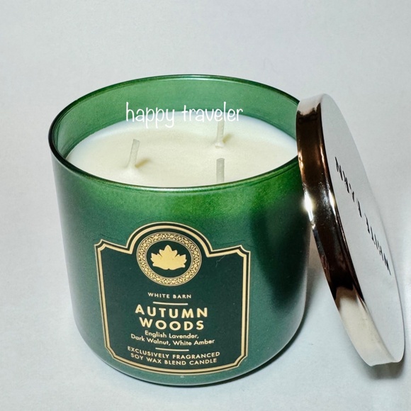 AUTUMN WOODS 3 Wick Candle - Picture 2 of 3